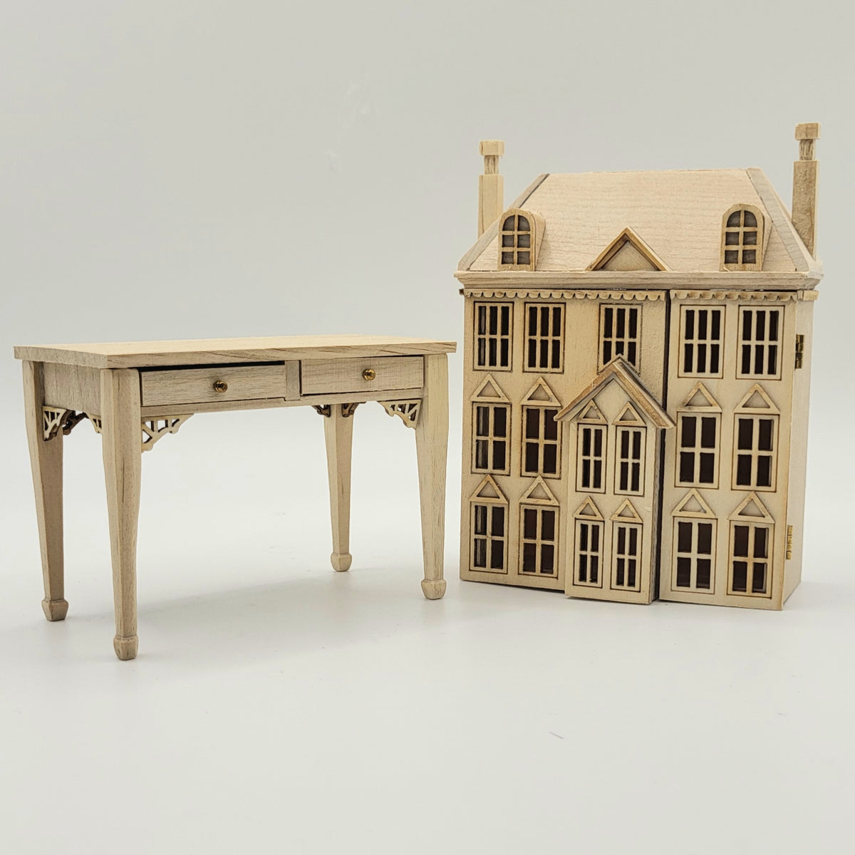 Country store Style Worktable in One Inch Scale for a dollhouse